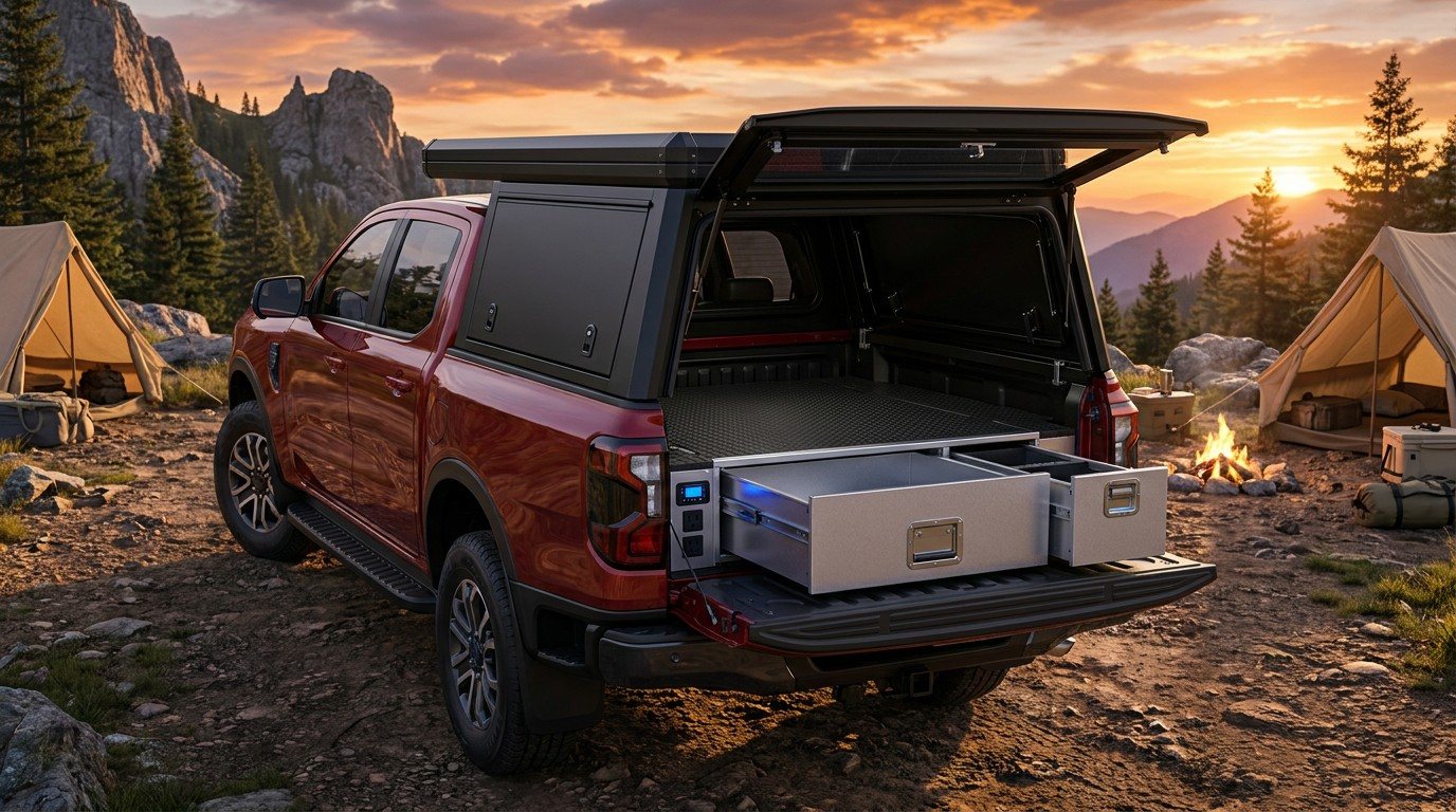 Overland camping setup